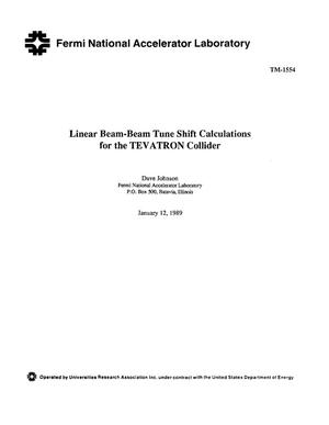 Linear beam-beam tune shift calculations for the Tevatron Collider