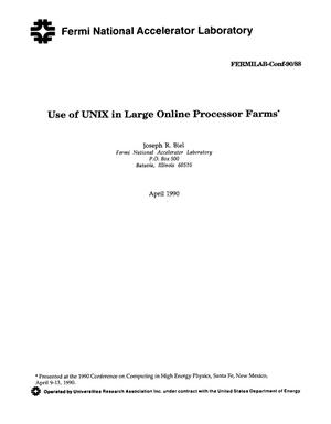 Use of UNIX in large online processor farms