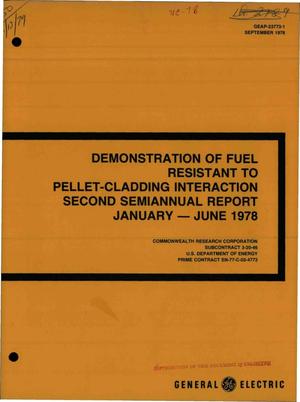 Demonstration of fuel resistant to pellet-cladding interaction. Second semiannual report, January--June 1978. [BWR]