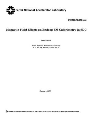 Magnetic field effects on endcap EM calorimetry in SDC
