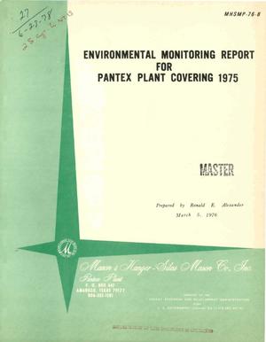 Environmental monitoring report for Pantex Plant covering 1975