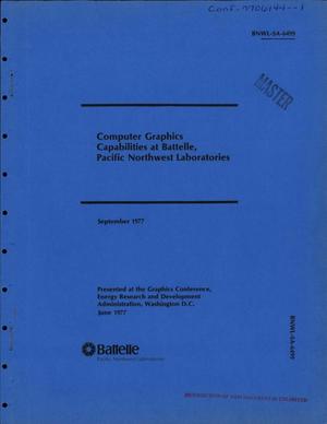 Computer graphics capabilities at Battelle, Pacific Northwest Laboratories