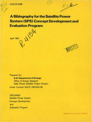 Bibliography for the Satellite Power System (SPS) Concept Development and Evaluation Program