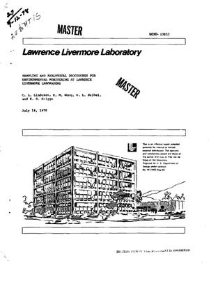 Sampling and analytical procedures for environmental monitoring at Lawrence Livermore Laboratory