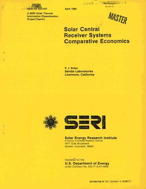 Solar central receiver systems comparative economics