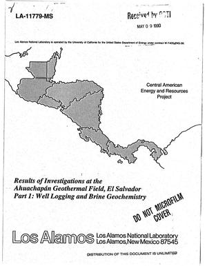 Results of investigations at the Ahuachapan geothermal field, El Salvador