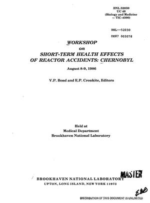 Workshop on short-term health effects of reactor accidents: Chernobyl