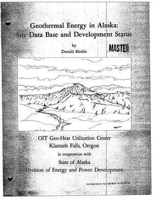 Geothermal energy in Alaska: site data base and development status