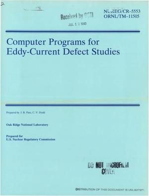 Computer Programs for Eddy-Current Defect Studies