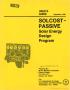 Report: SOLCOST-PASSIVE solar energy design program: User's Guide