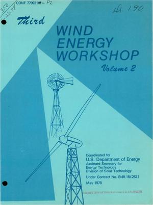 Proceedings of the third biennial conference and workshop on wind energy conversion systems. Volume II