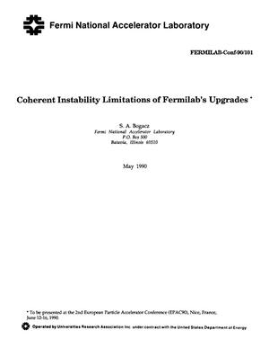 Coherent Instability Limitations of Fermilab's Upgrades