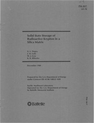 Solid state storage of radioactive krypton in a silica matrix