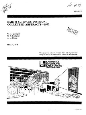 Earth Sciences Division, collected abstracts-1977. [Research programs]