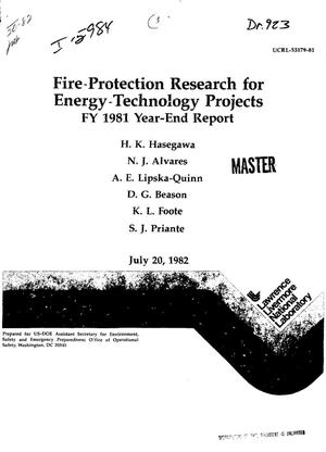 Fire-Protection Research for Energy-Technology Projects: FY 1981 year-end report
