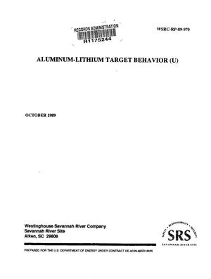 Aluminum-lithium target behavior