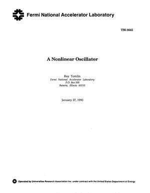 A nonlinear oscillator