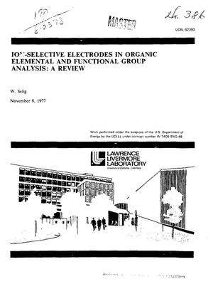 Ion-selective electrodes in organic elemental and functional group analysis: a review