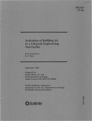Activation of building air in a Tokamak Engineering Test Facility