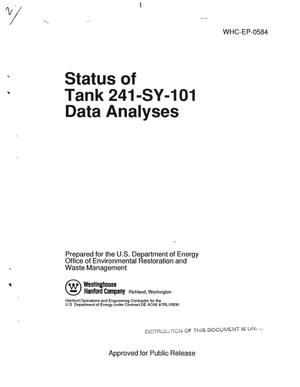 Status of tank 241-SY-101 data analyses