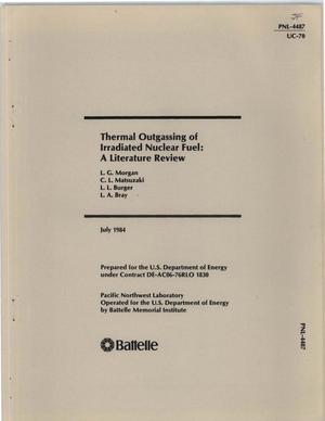 Thermal outgassing of irradiated nuclear fuel: a literature review