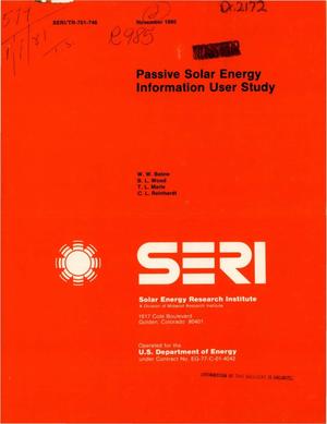 Passive solar energy information user study