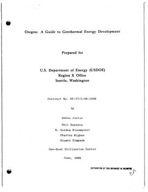 Oregon: a guide to geothermal energy development