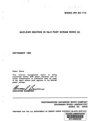 Nuclear heating in He-3 fast SCRAM rods