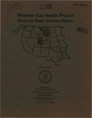 Western Gas Sands Project. Quarterly basin activities report