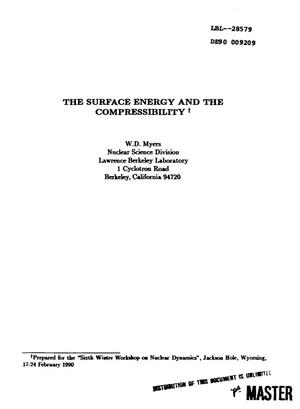 The surface energy and the compressibility