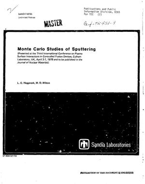 Monte Carlo studies of sputtering