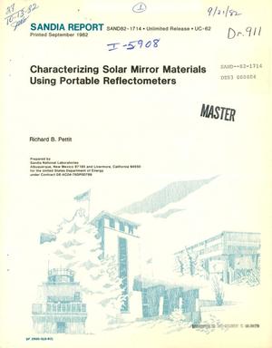 Characterizing solar mirror materials using portable reflectometers