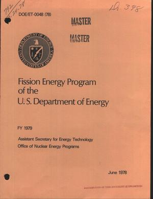 Fission energy program of the U. S. Department of Energy