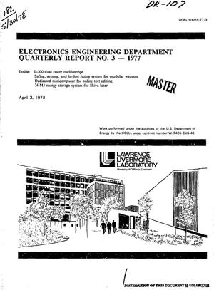 Electronics Engineering Department quarterly report No. 3, 1977