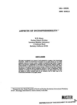 Aspects of incompressibility