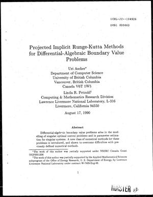 Projected implicit Runge-Kutta methods for differential-algebraic boundary value problems