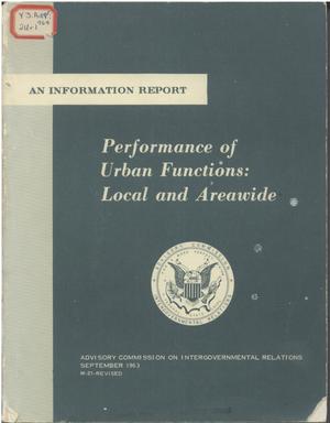 Performance of urban functions : local and areawide