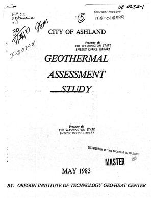 Assessment of geothermal potential for Ashland
