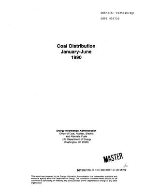 Coal distribution, January--June 1990