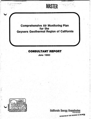 Comprehensive air monitoring plan: general monitoring report