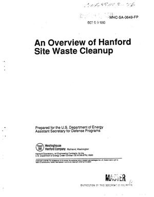 An overview of Hanford site waste cleanup