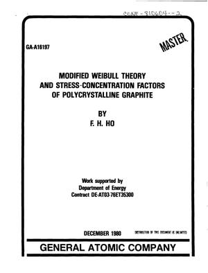 Modified Weibull theory and stress-concentration factors of polycrystalline graphite