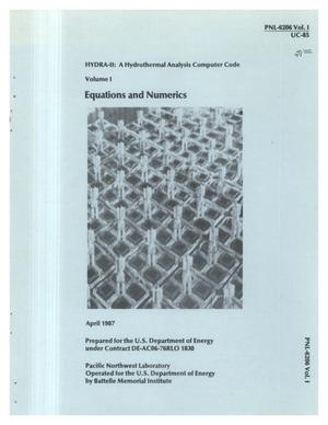 HYDRA-II: A hydrothermal analysis computer code: Volume 1, Equations and numerics