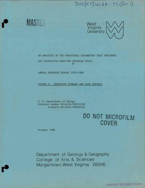 Analysis of the structural parameters that influence gas production from the Devonian shale. Annual progress report, 1979-1980