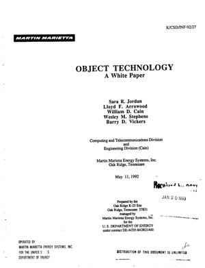 Primary view of object titled 'Object technology: A white paper'.