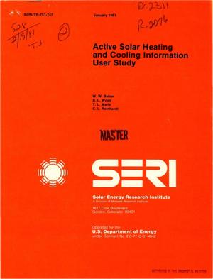 Active solar heating and cooling information user study