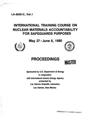 International training course on nuclear materials accountability for safeguards purposes