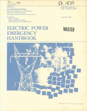 Electric power emergency handbook