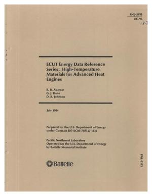 ECUT energy data reference series: high-temperature materials for advanced heat engines