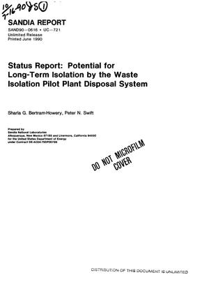 Potential for Long-Term Isolation by the Waste Isolation Pilot Plant Disposal System